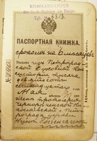 паспортная книжка ЦГА СПб ф.Р-80, оп.22, д. 3197, л.7 