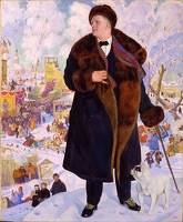 портрет Шаляпина (с франц.бульдогом). Кустодиев