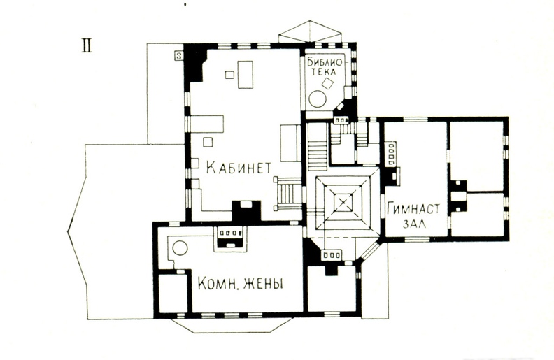 План II этажа. Из книги: Быкова Г. Д. Андрей Оль. 1976